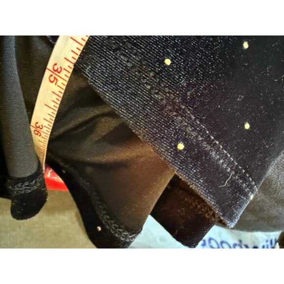 ASOS black velveteen dress gold dot detail women’s XL NWT 12 - Picture 12 of 12